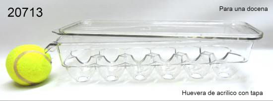 Imagen de HUEVERA CON TAPA PARA UNA DOCENA DE ACRILICO 11.25